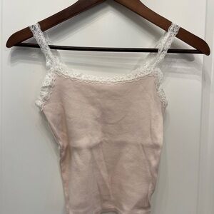Hollister Light Pink Lace Tank Top